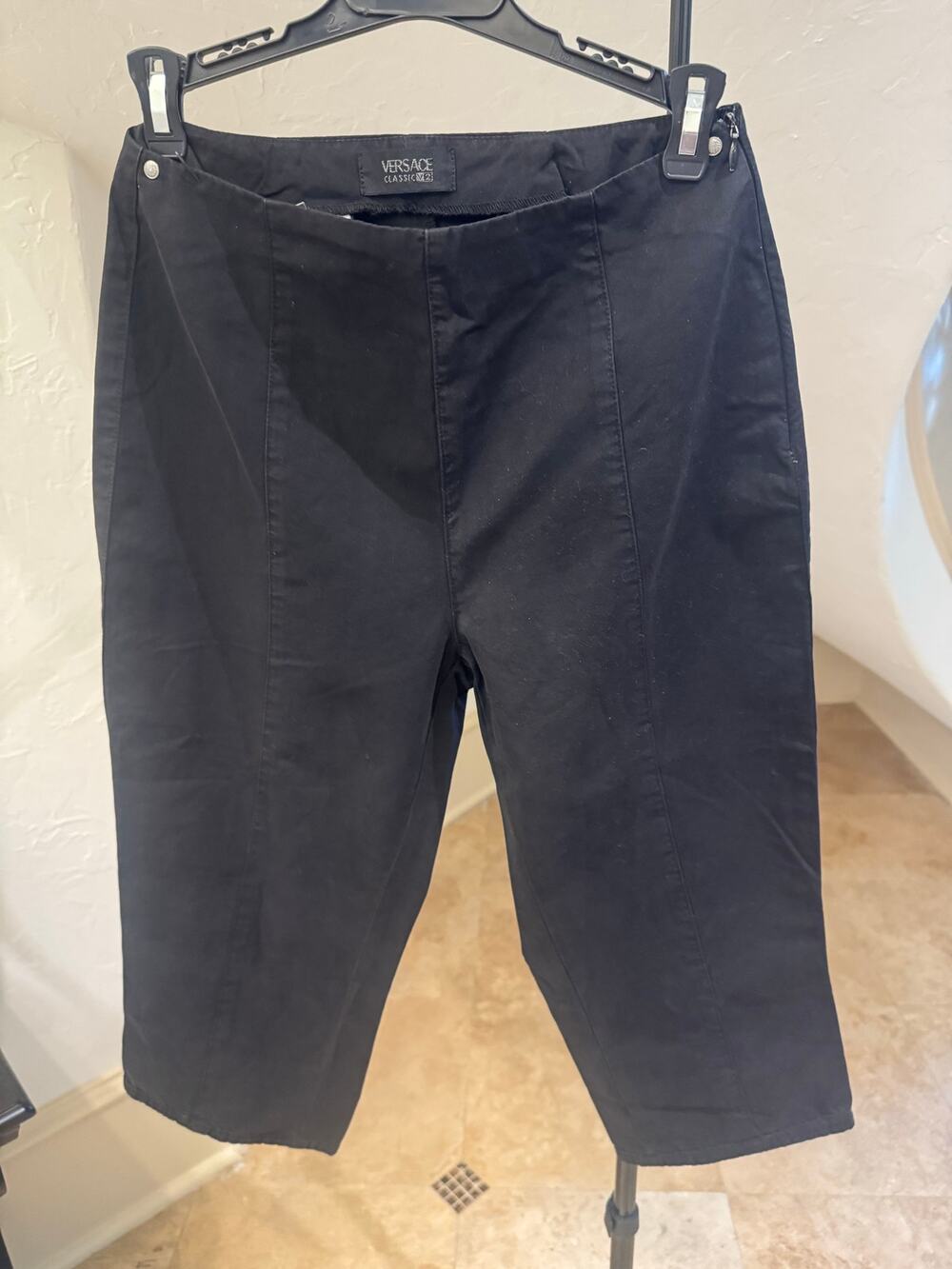 Vintage Versace Black Women’s Capri Pants Size 27
